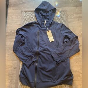 Men's Navy Blue Hooded Jacket